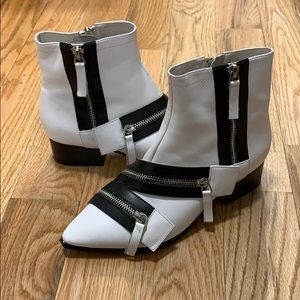 Jeffrey Campbell white ankle booties